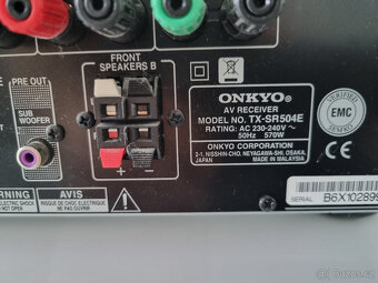 Domácí kino, Reciever Onkyo ,reproduktory a subwoofer Magnat - 7