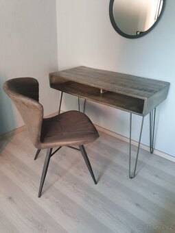 Masivní mangový stůl + polstrovaná židle - 7