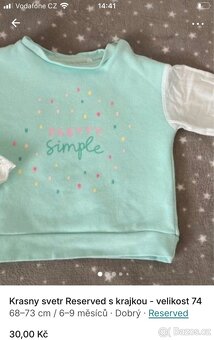 Hezke obleceni holka - velikost 74/80 - 7