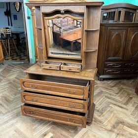 Garderoba vč. zrcadla, dubová, 5 šupl. - 7
