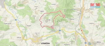 Prodej zemědělských pozemků, 55426 m², Strážov - 7