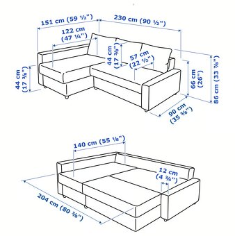 IKEA FRIHETEN pohovka - NOVÁ, ZABALENÁ - 7
