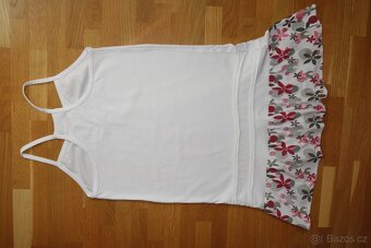 Dívčí bílé letní šaty na ramínka vel.140 - 7