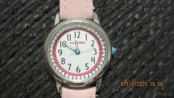DÍVČÍ hodinky, růžové, česká výroba - 7