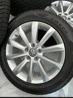 Alu Vw Passat B8 5/112 r17 + 215/55 r17 zimní - 7