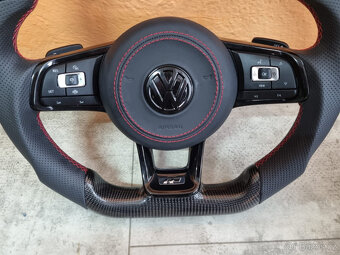 VOLANT VOLKSWAGEN R RLINE GTD GTI - KOZA / KARBÓN - 7