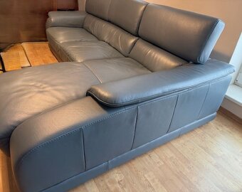 Kožená sedací souprava rohová - 7