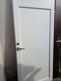 Dveře dřevěné, bílé, 4 ks, masivní, interiérové 90L/P+kování - 7