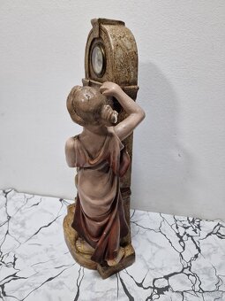Art deco Figurální hodiny u kašny - 7