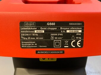 GS 60 - elektrický válcový drtič 2800 W s boxem - 7