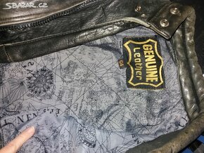 Vintage motorkarska kožená bunda Genuine Leather
- 7
