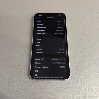 iPhone 14 256GB fialový, jako nový, záruka rok - 7