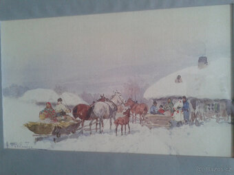 Adam Setkowicz (1876-1945)- Zimowe spotkanie - 7