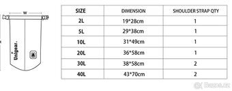 Unigear Dry Bag, 5L, vodotěsný vak - 7
