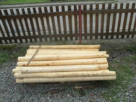 Odkrněný, neodkorněný kůl, tyč, palisáda - 7