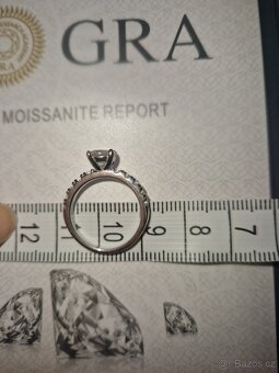 Zásnubní prsten s moissanitem vel 49 - 7