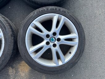 Original letní kola Škoda Elba 5x100 6,5J ET43 205/45 R16 - 7