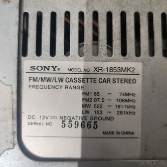 SONY XR-1853MK2 KAZETOVE ŠUPLIKOVE AUTORADIO - 7