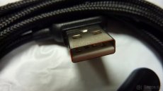 Datový+nab kabel+dioda USB typ C-90° 2m-černý-nový - 7