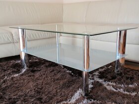 skleněný jídelní stůl , skleněný konferenční stůl, tv stolek - 7