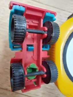 retro hoblík, rám.pila, autojeřáb,bílý koník;dekorace delfín - 7