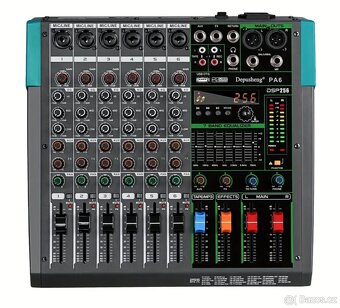 Prodám mixpult 8 Channel+ 4ks bezdrátové mikrofóny UHF - 7