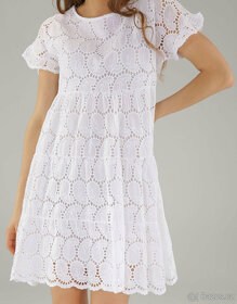 Dámské letní bílé plážové šaty krajkové Italy S 36 - 7