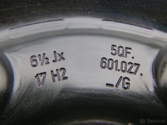 Plechové disky sada originál VW 5x112 6,5Jx17 ET38 TPMS - 7