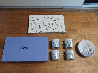 VINTAGE PORCELÁNOVÁ KÁVOVÁ SOUPRAVA AFIBEL FRANCIE - 7