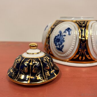 Porcelánová dóza, cukřenka Royal Dux Bohemia, výška 12cm - 7