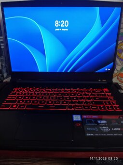 Herní notebook MSI GF63 Thin,Intel Core i5-8300H,NVIDIA - 7