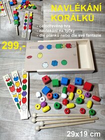 DŘEVĚNÉ HRAČKY - včeličky, duhové kuličky... - 7