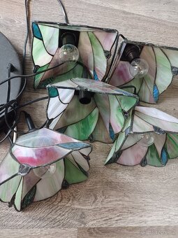 Tiffany lustr 5 ramen,není prasklin, - 7