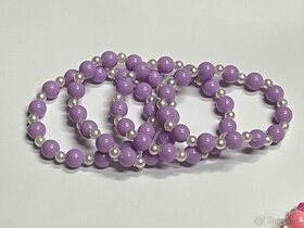 Náramek růžovo nebo fialovo bílý - 7