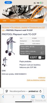 Tesařská pásová pila Protool SBP 285 s vozíkem - 7