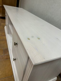 Televizní stůl 145cm, masiv, venkovský, perfektní stav - 7