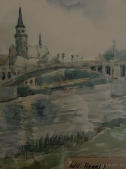 Nymburk-pohled na kostel od řeky,siig.V.HANUŠ - 7