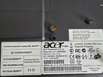 Projektor Acer P1266i - 7