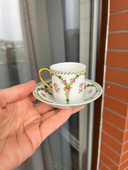 Starožitný mini šálek s podšálkem 50ml, Nymphenburg - 7