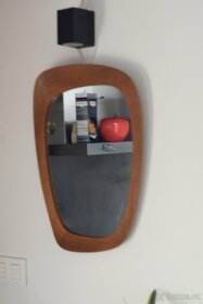 Dánské zrcadlo Teak Mid century - 7