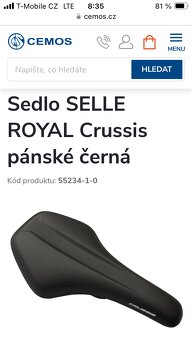 Nové sedlo na kolo Selle Royal Crussis - 7