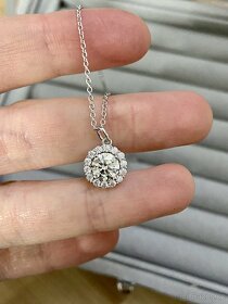 diamantové zlaté stříbrné náušnice prsten moissanite - 7
