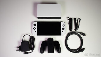 Nintendo Switch OLED White – TOP stav, kompletní balení - 7