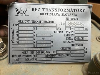 distribuční transformátor BEZ - 7