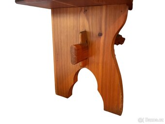 Starožitný chalupářský stůl, lavice, židle - 7