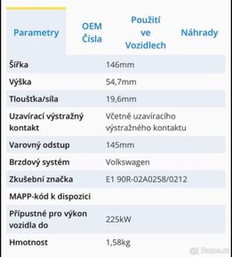Sada brzdových destiček Ate Ceramic LD71117 - 7