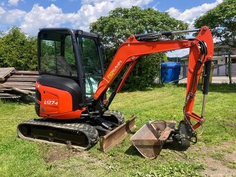 Prodám minibagr Kubota U27 s nulovým přesahem zádě - 7