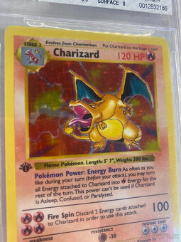 Edice Shadowless Charizard s hodnocením BGS 6.5 Holo vzácná - 7