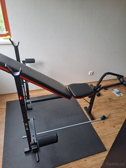Lavice (bench) + Závaží 30 kg + Posilovací tyč - 7