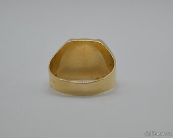 Zlatý prsten pánský 14 k s briliantem - 7